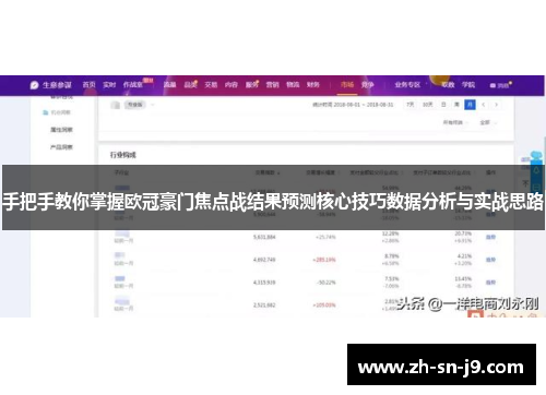 手把手教你掌握欧冠豪门焦点战结果预测核心技巧数据分析与实战思路